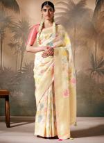 Munga Silk Biege Wedding Wear Weaving Saree